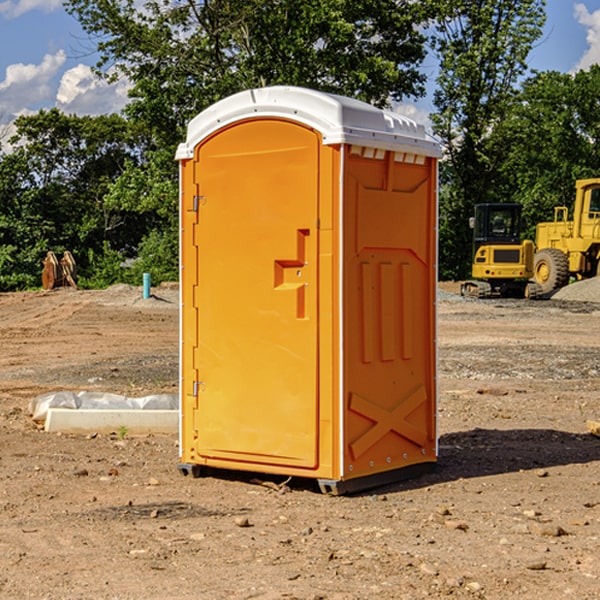 how often are the porta potties cleaned and serviced during a rental period in Wilkinson Indiana